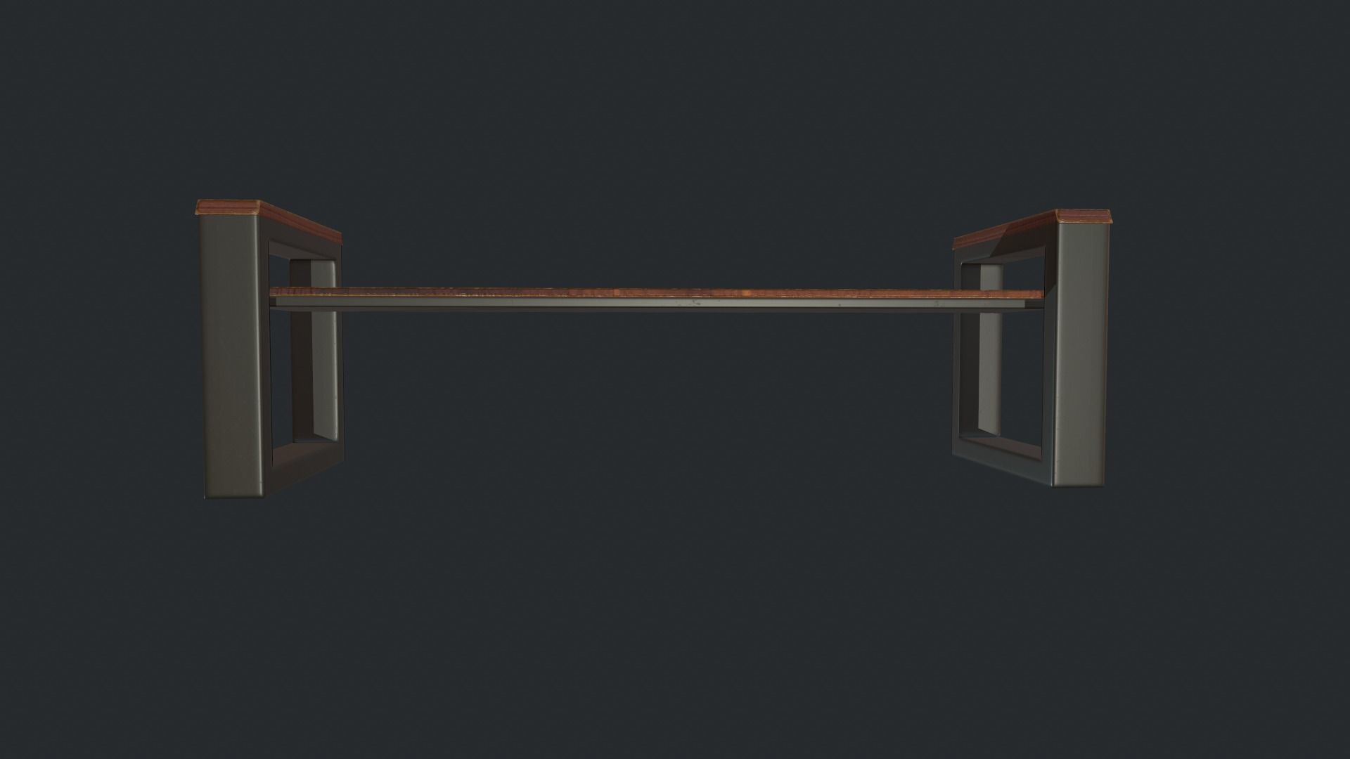 Modern Bench  Low-poly 3D model_8