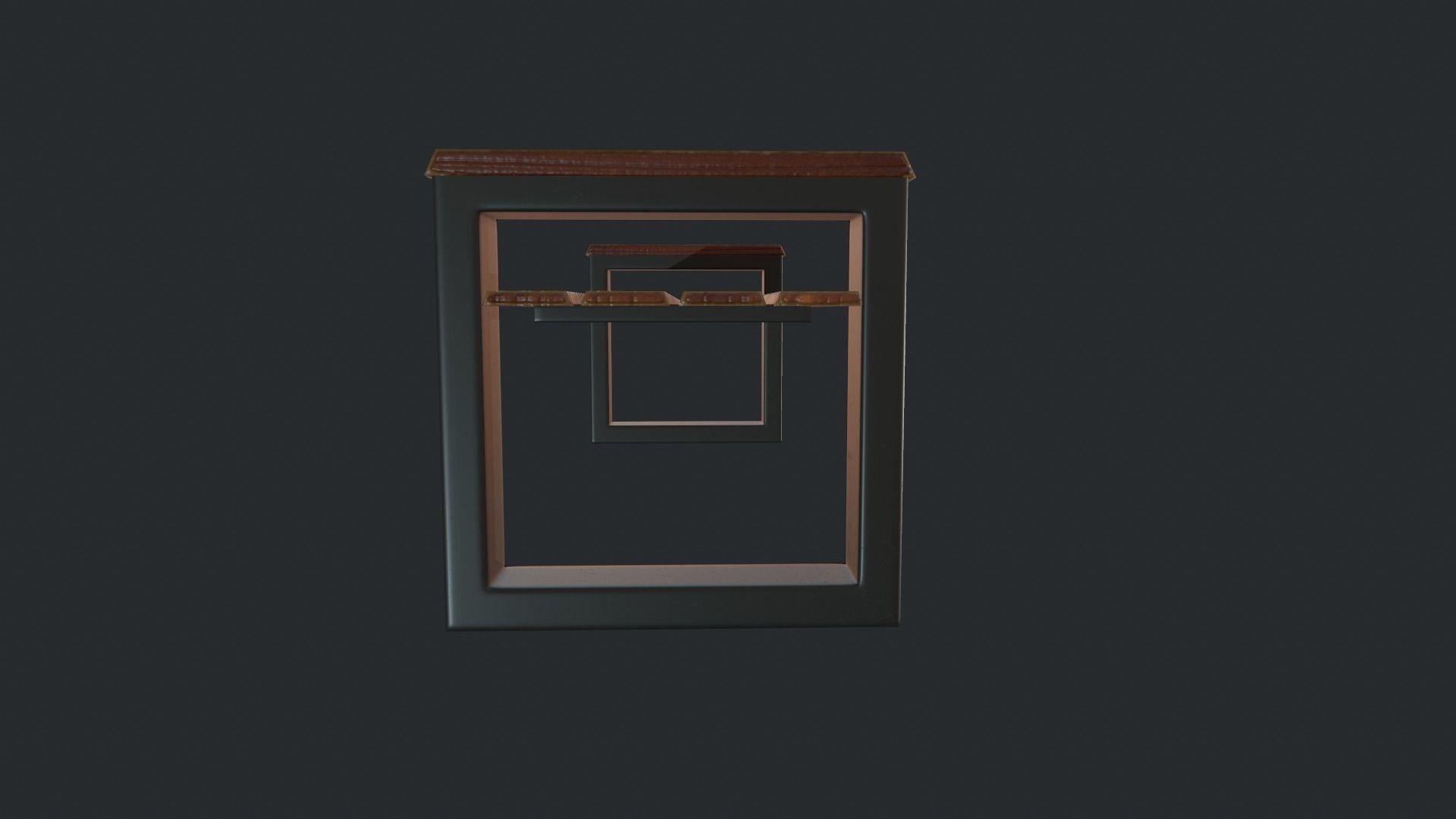 Modern Bench  Low-poly 3D model_4