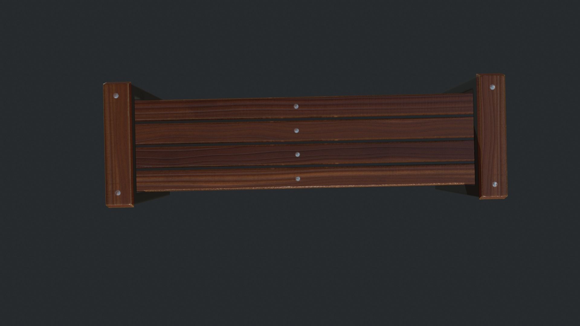 Modern Bench  Low-poly 3D model_9