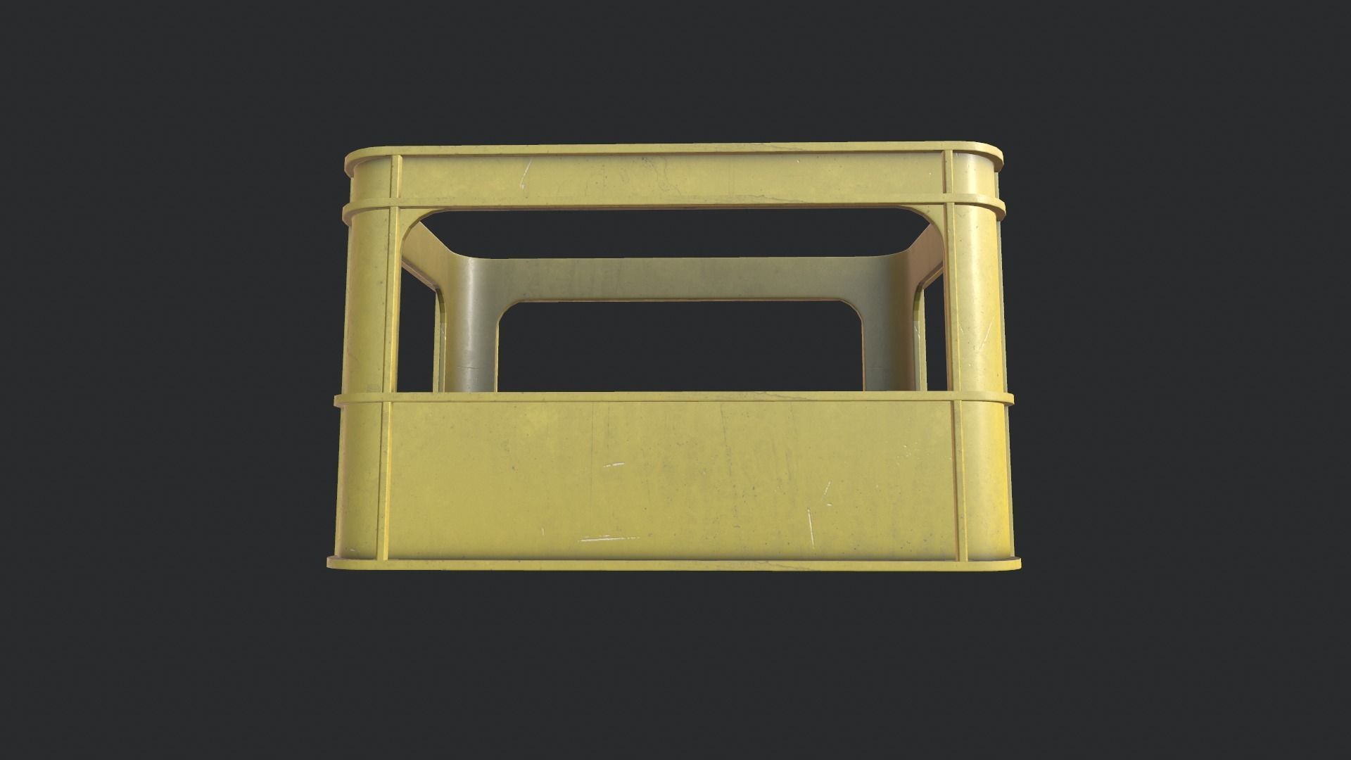 Heavy Plastic Crate Low-poly 3D model_4