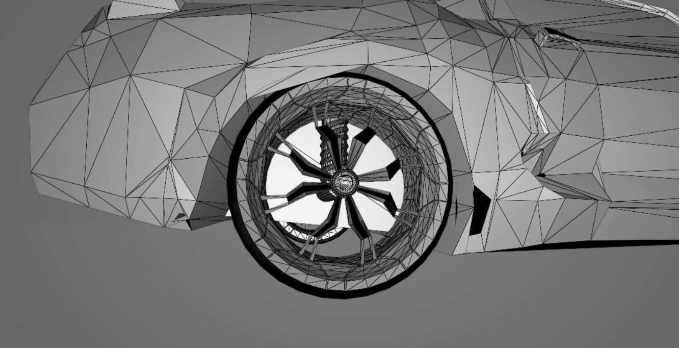 Toyota Supra mk4 Low Poly  Low-poly 3D model_15