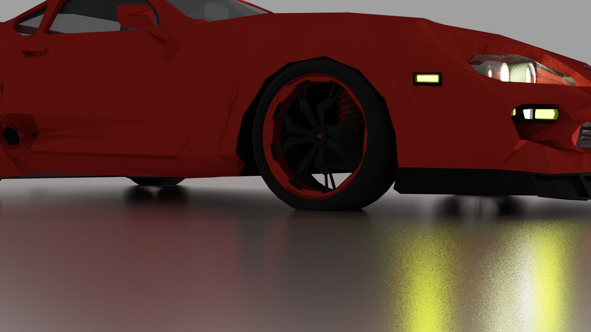 Toyota Supra mk4 Low Poly  Low-poly 3D model_12