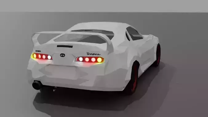 Toyota Supra mk4 Low Poly  Low-poly 3D model