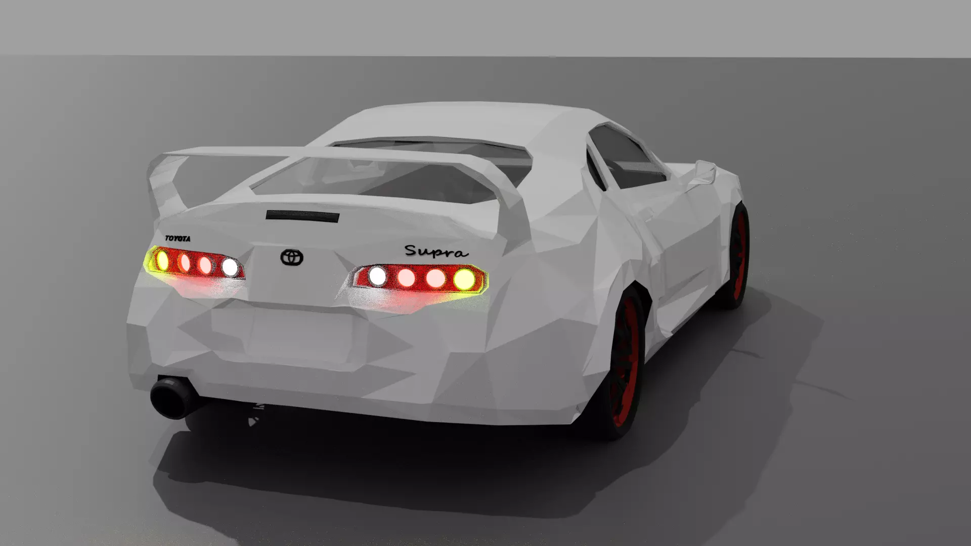 Toyota Supra mk4 Low Poly  Low-poly 3D model_0