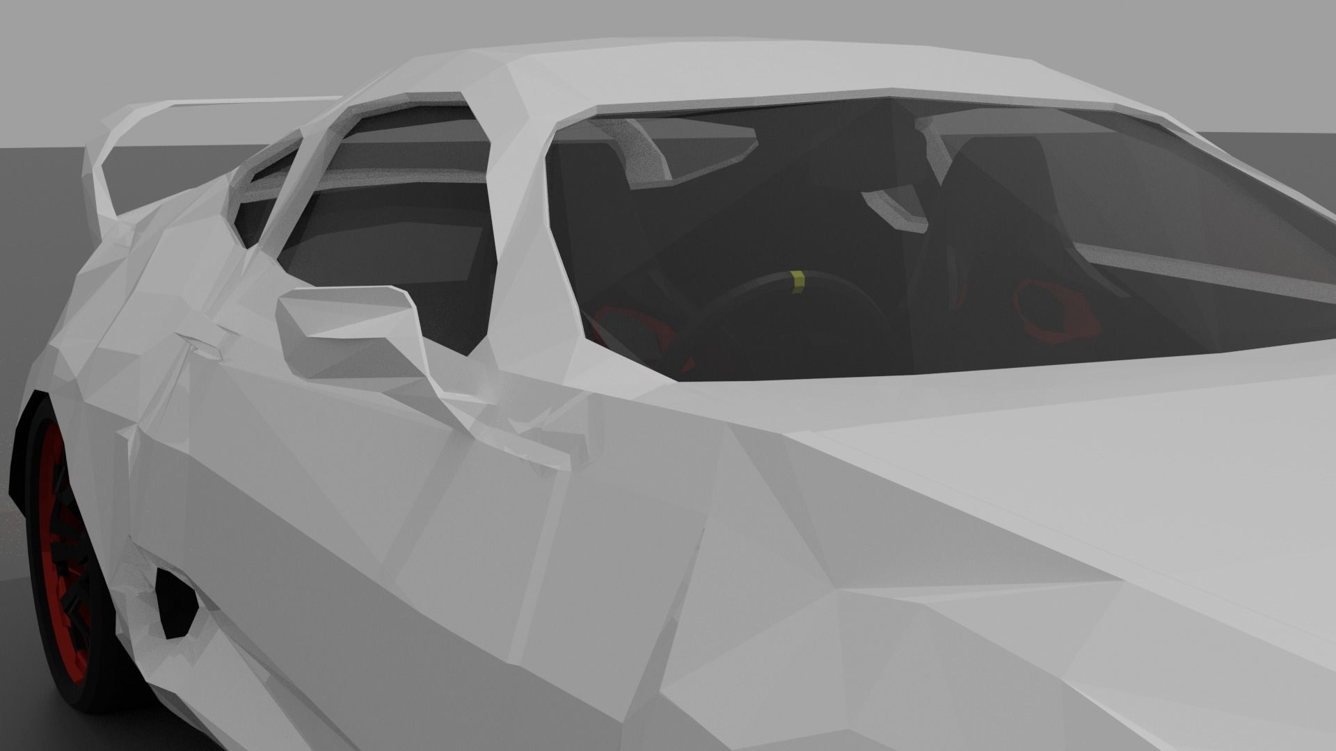 Toyota Supra mk4 Low Poly  Low-poly 3D model_4