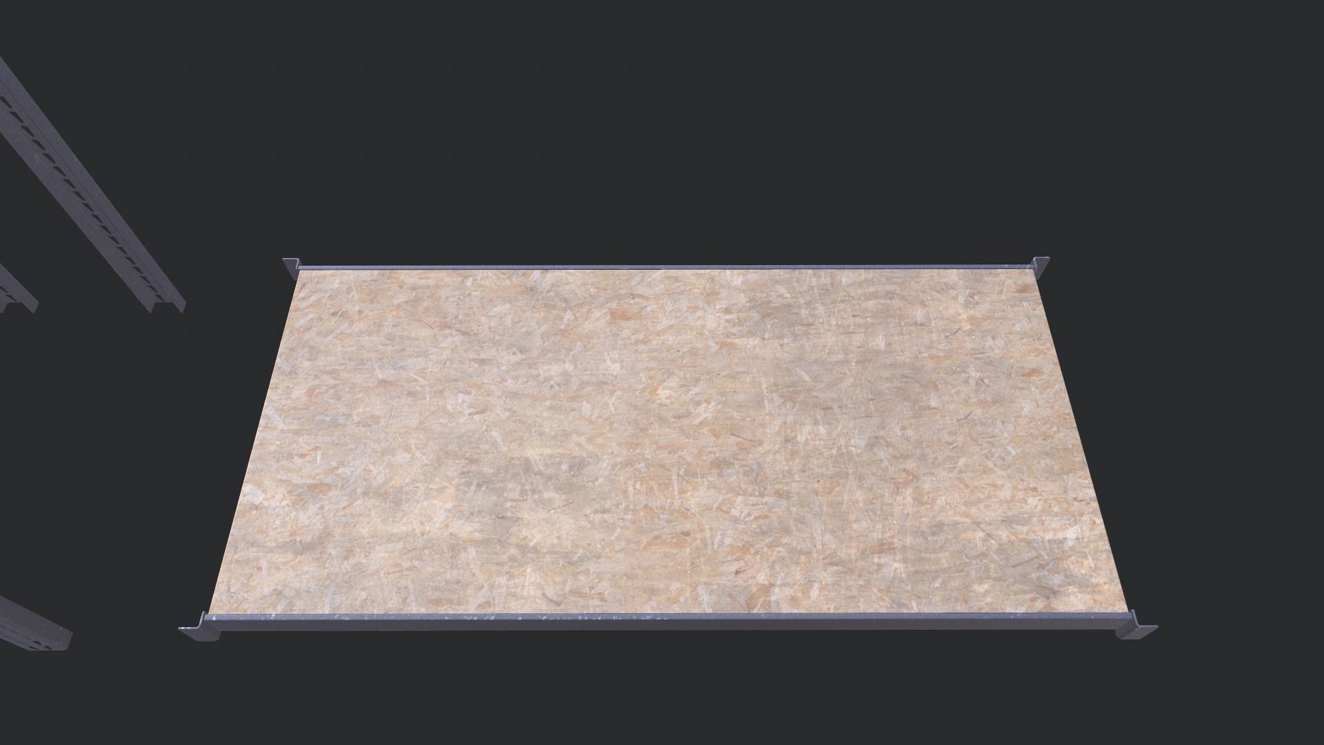 Metal Rack Low-poly 3D model_1