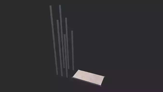 Metal Rack Low-poly 3D model