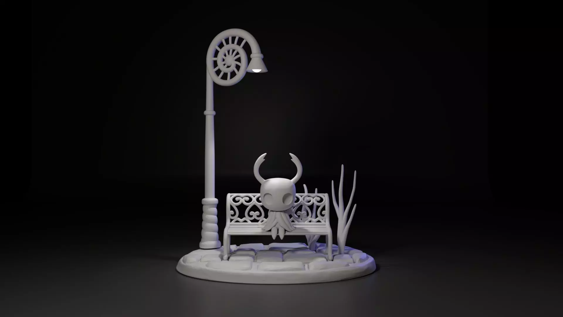 Hollow Knight Diorama LED 3D print model