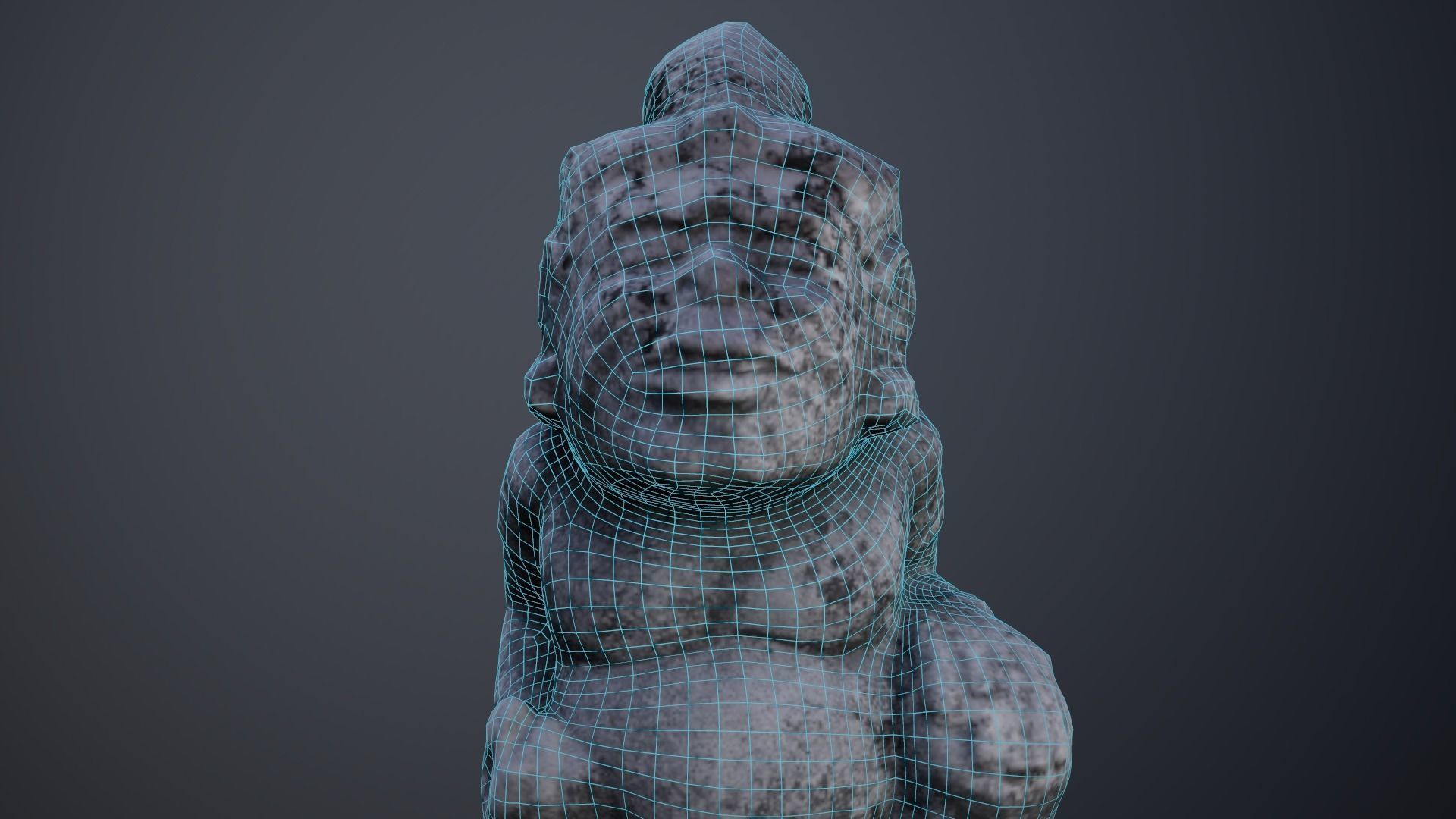 Balinese Semar Statue Low-poly 3D model_7