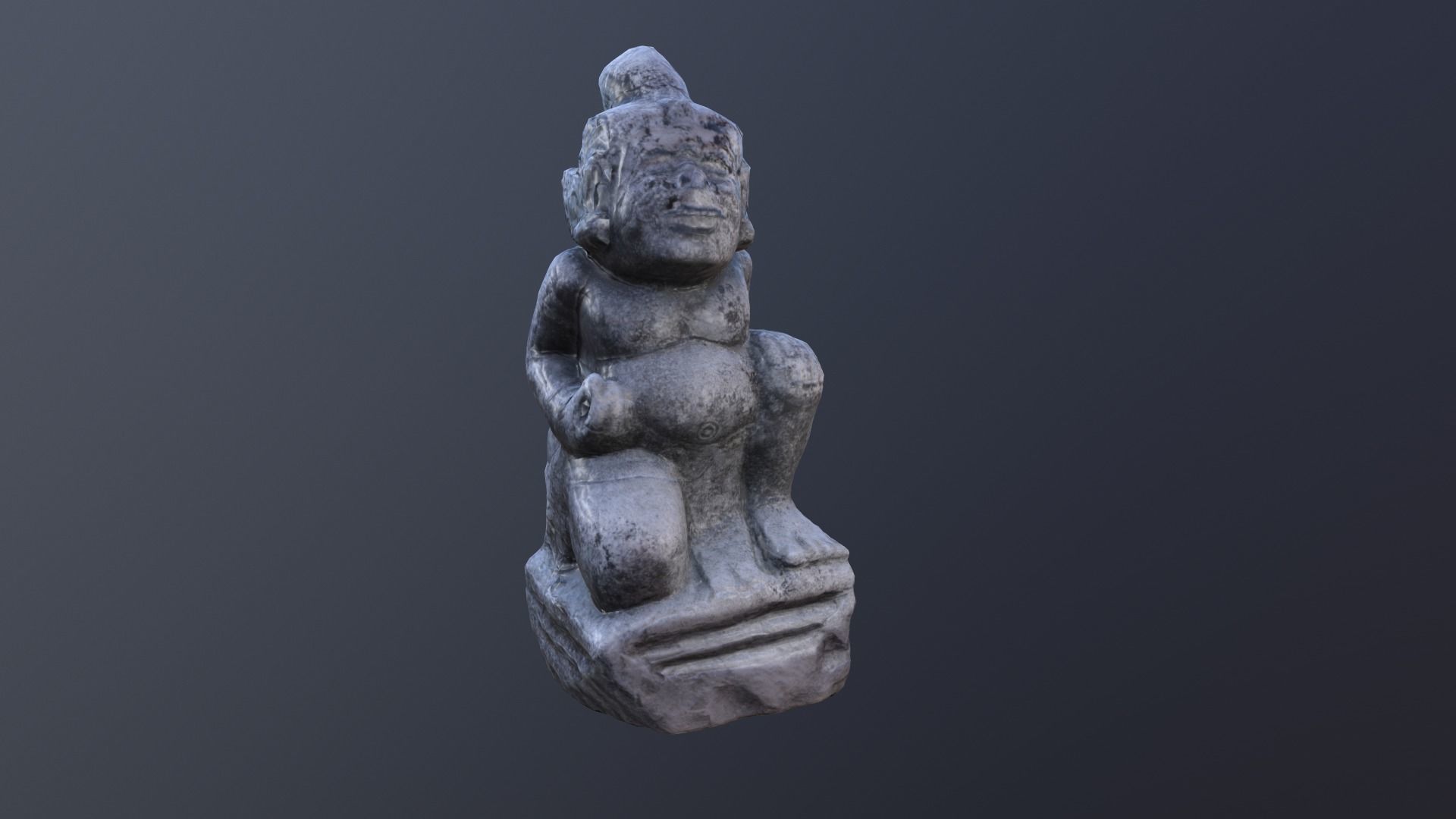 Balinese Semar Statue Low-poly 3D model_1