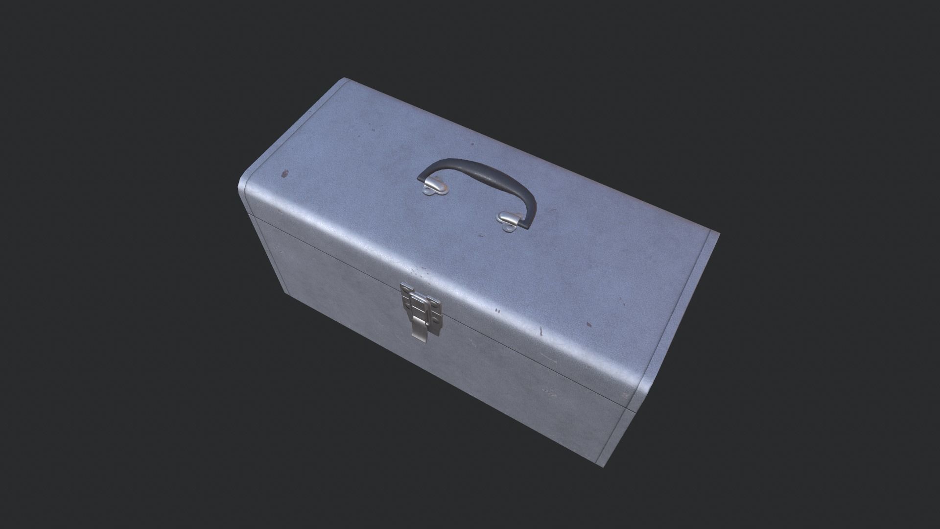 Metal Tool Box Low-poly 3D model_2