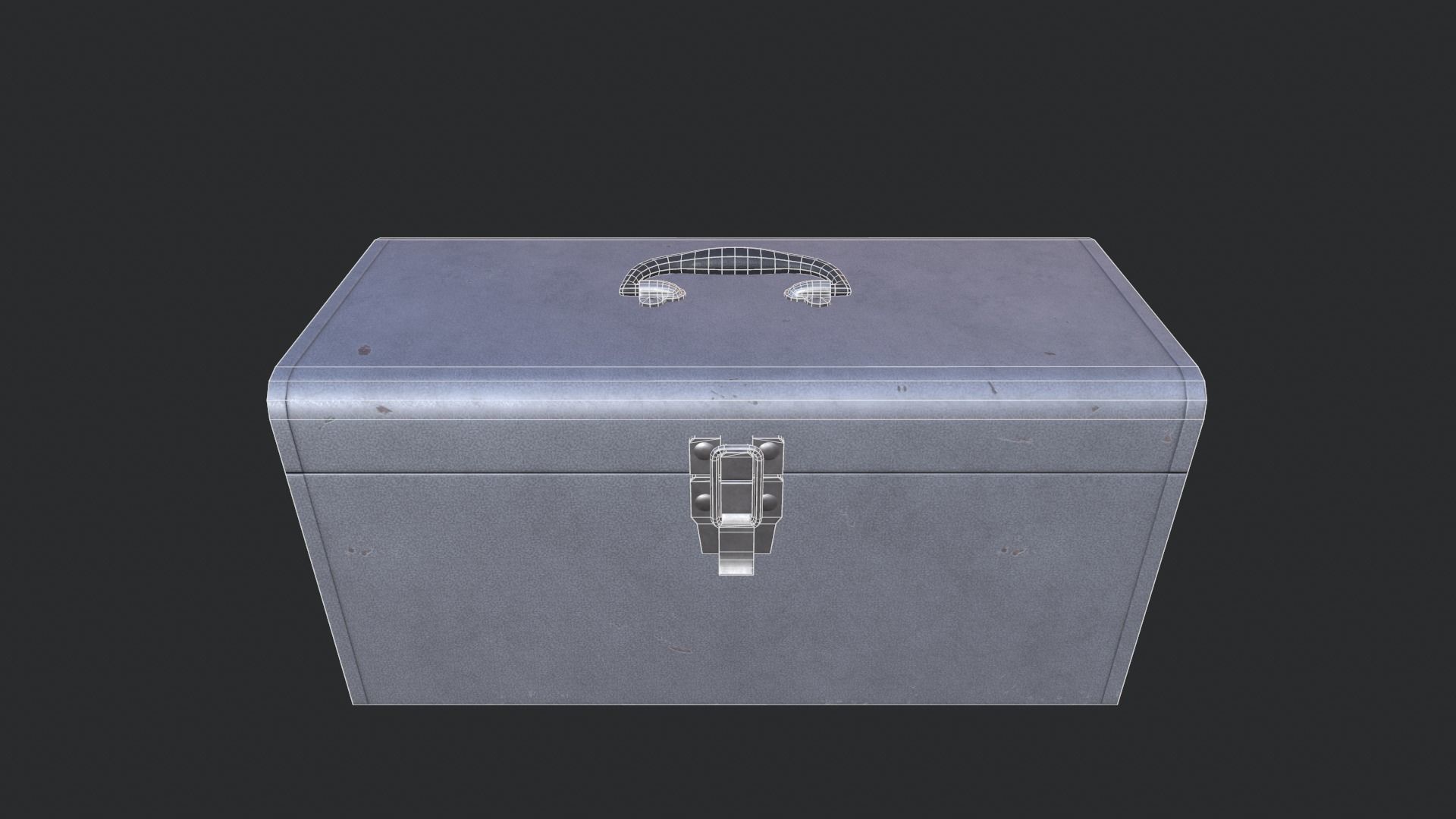 Metal Tool Box Low-poly 3D model_4