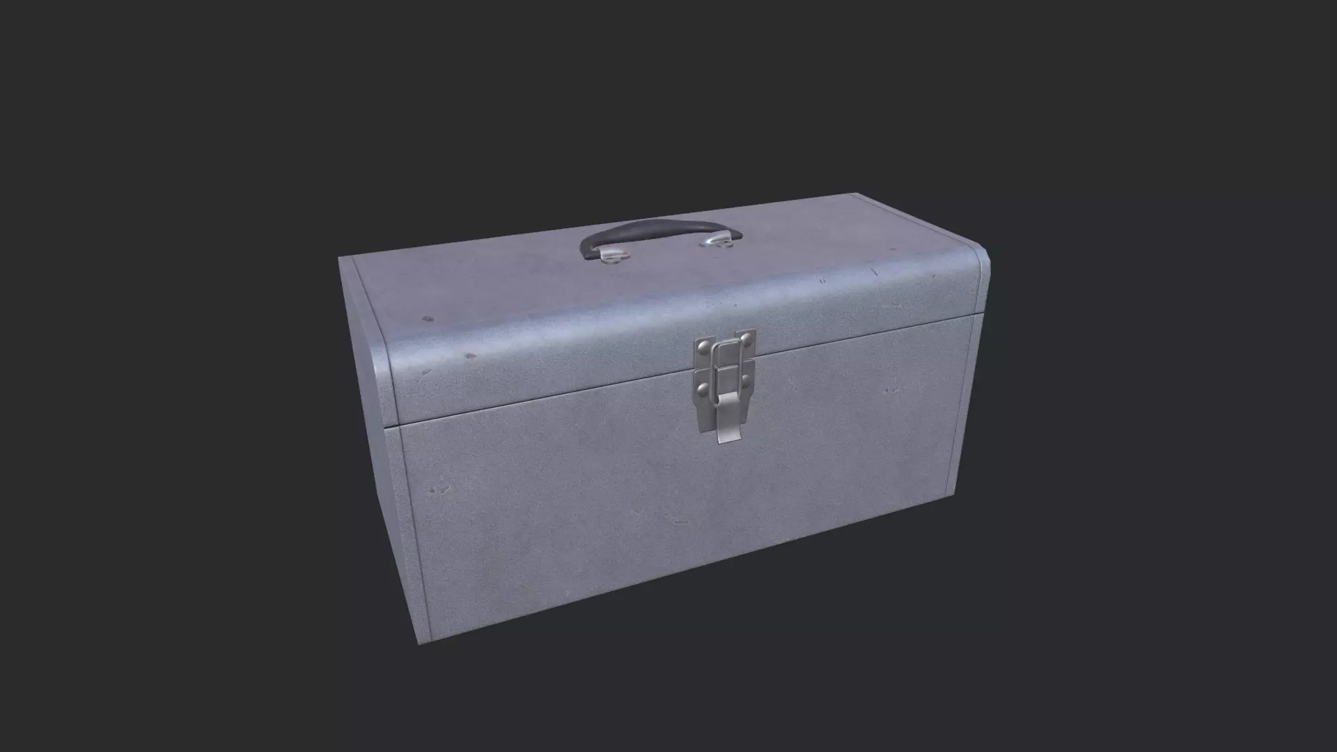 Metal Tool Box Low-poly 3D model_0