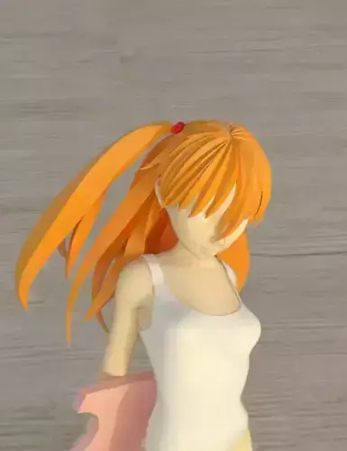 BodyBoarder girl with long hair