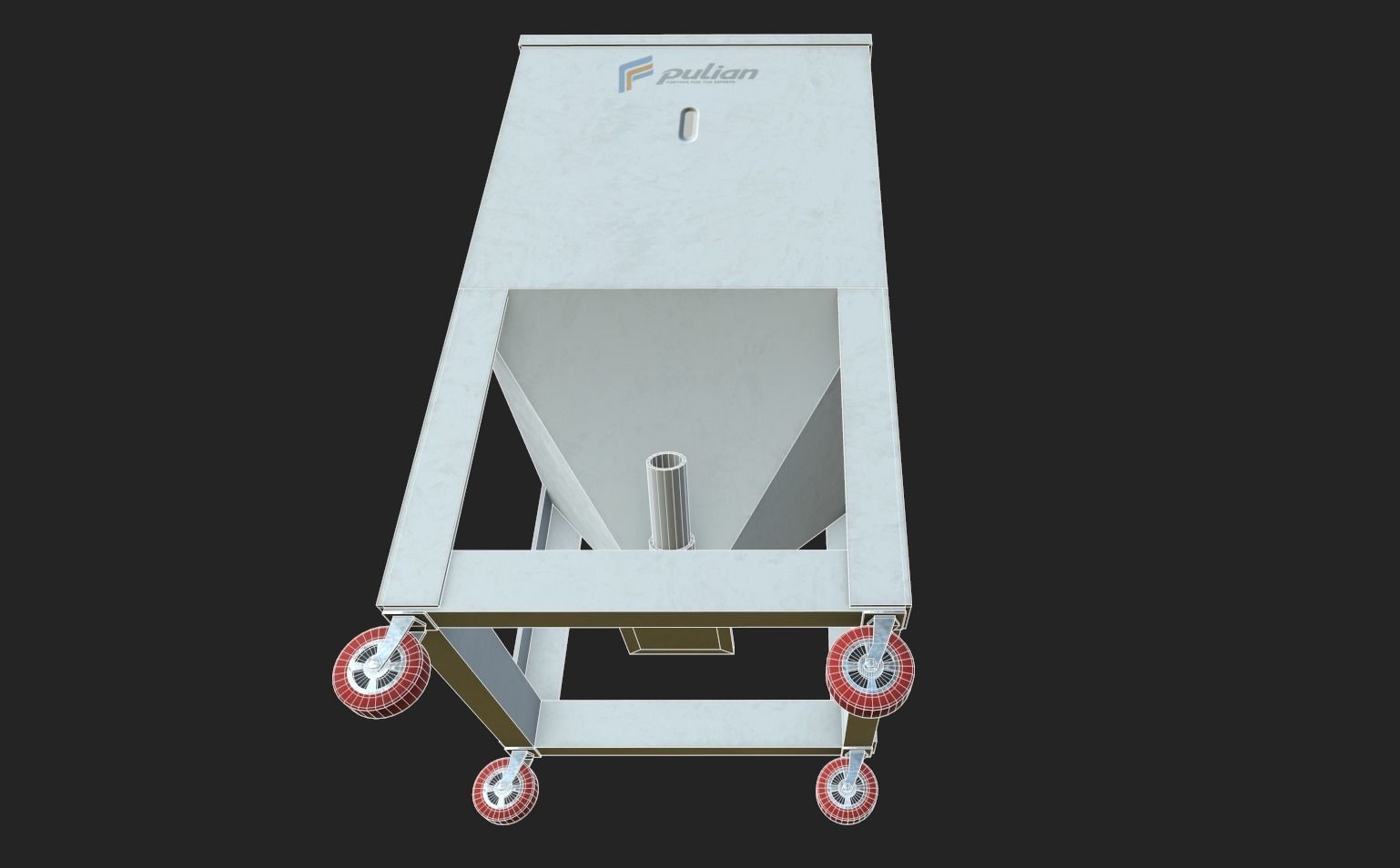 Material Tank Low-poly 3D model_9