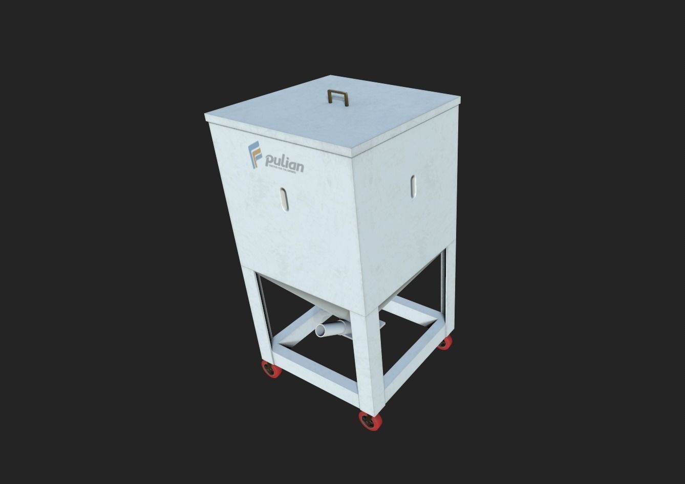 Material Tank Low-poly 3D model_2