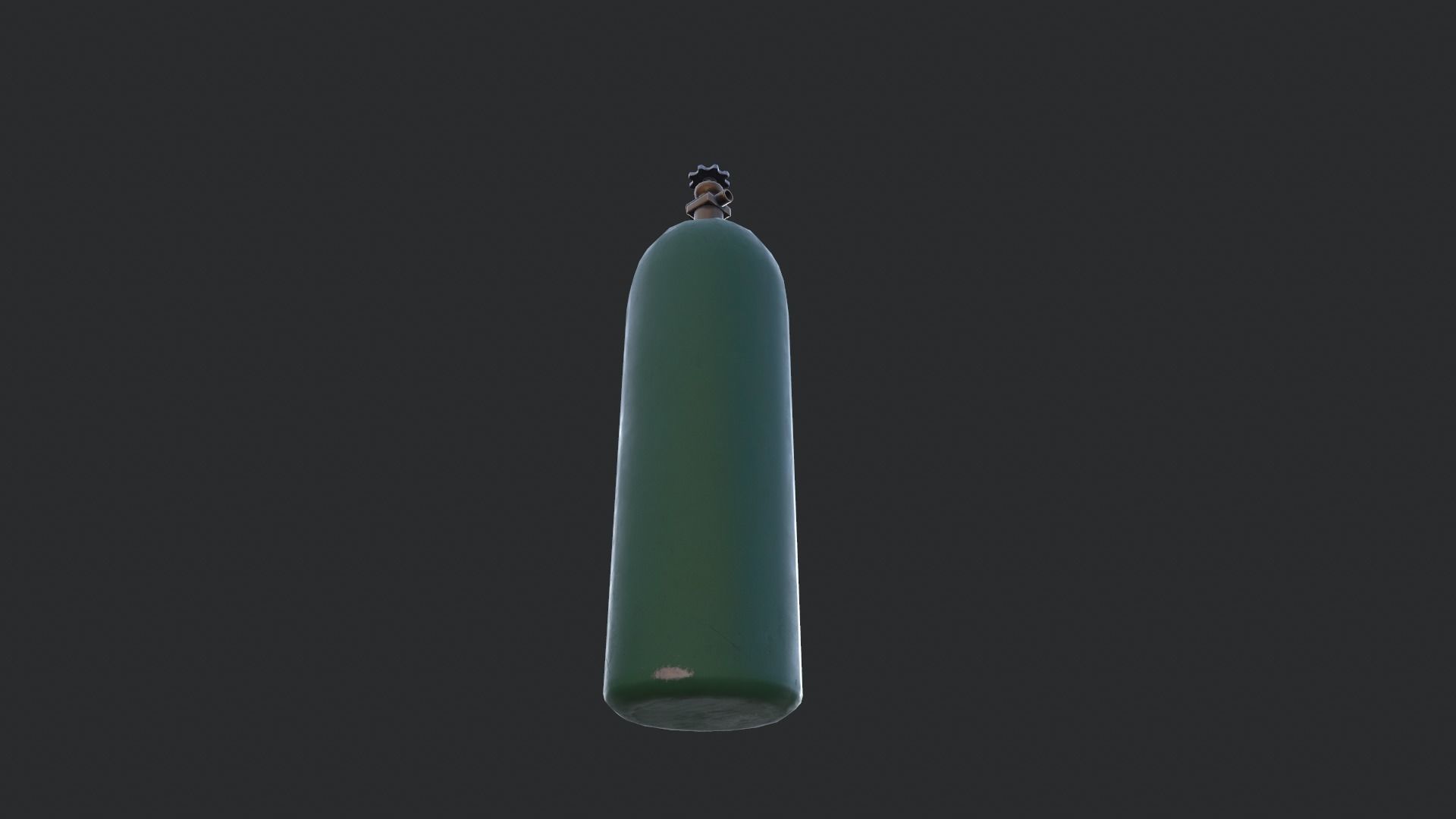 Oxygen Cylinder Low-poly 3D model_2