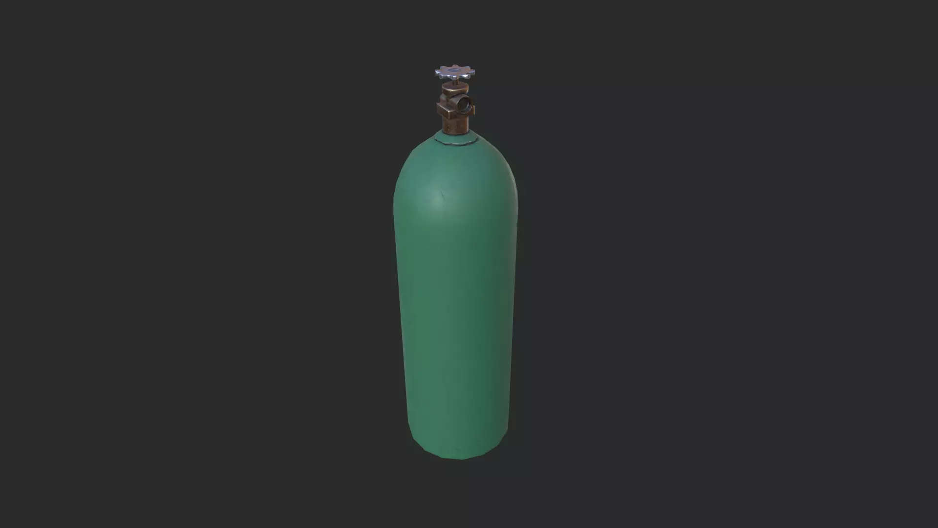 Oxygen Cylinder Low-poly 3D model_0