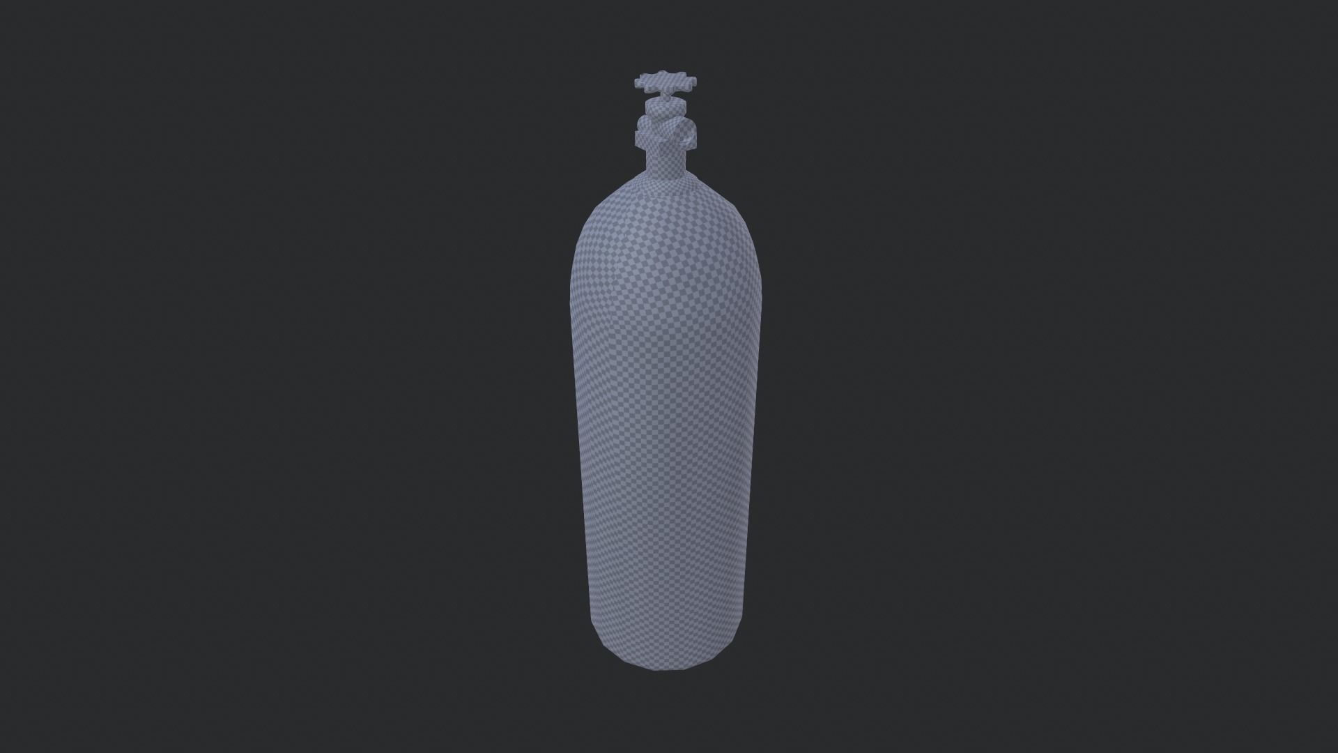 Oxygen Cylinder Low-poly 3D model_6