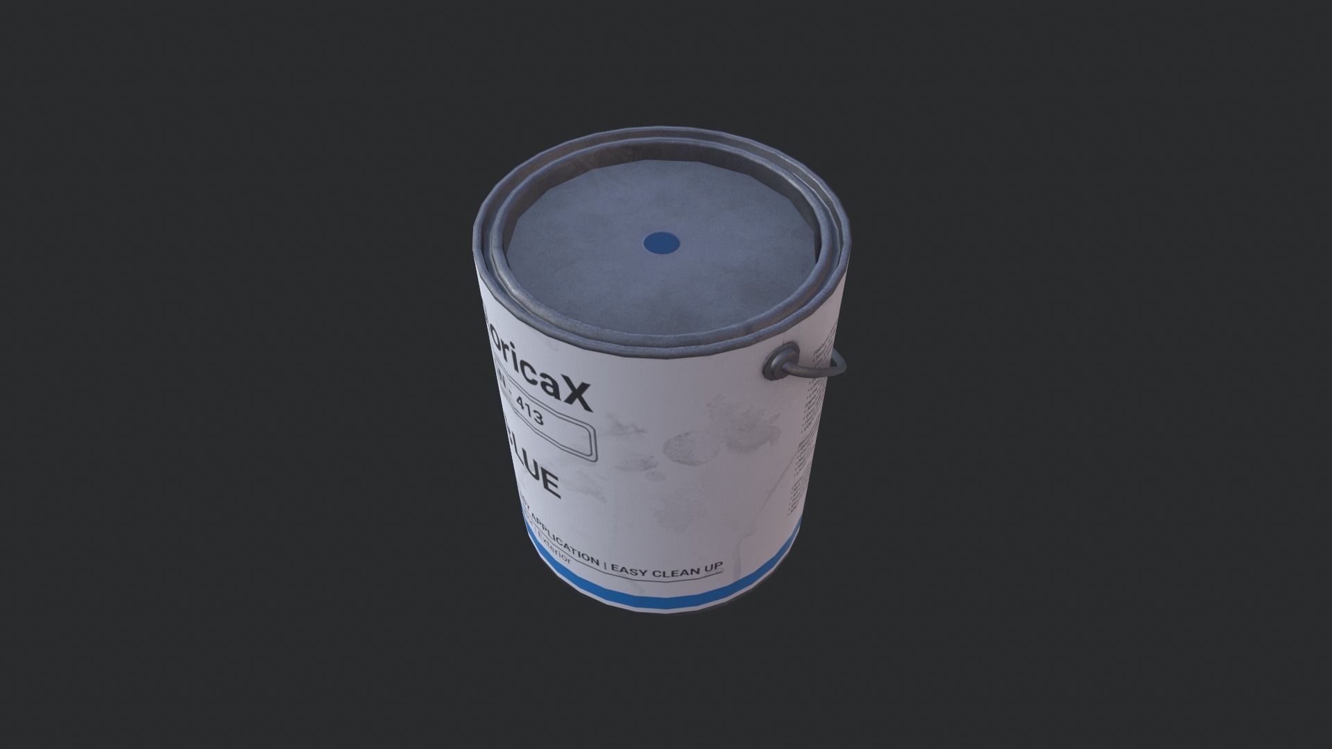 Paint Can Gallon Low-poly 3D model_4