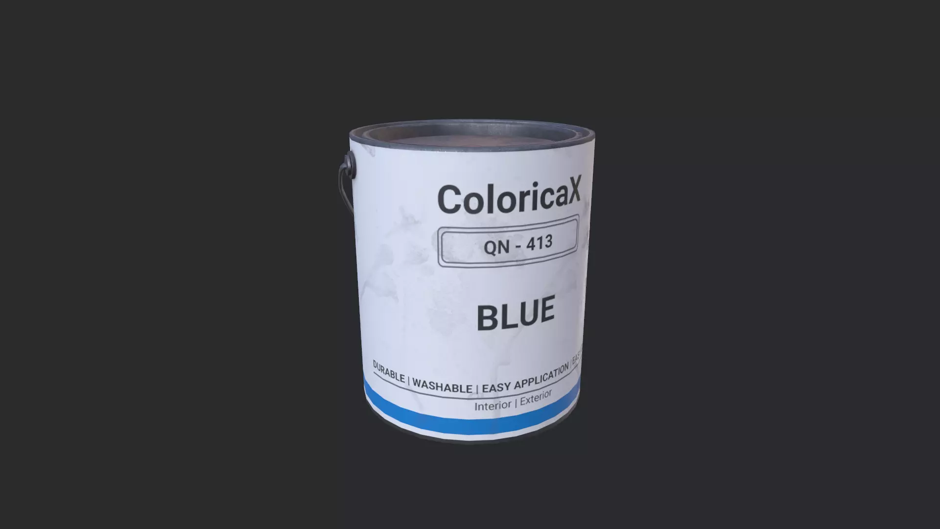 Paint Can Gallon Low-poly 3D model_0