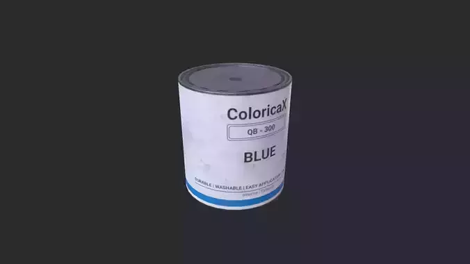 Paint Can Quart Low-poly 3D model