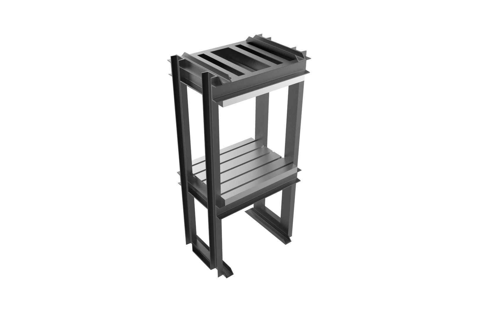 Hydraulic press frame 3D print model_18