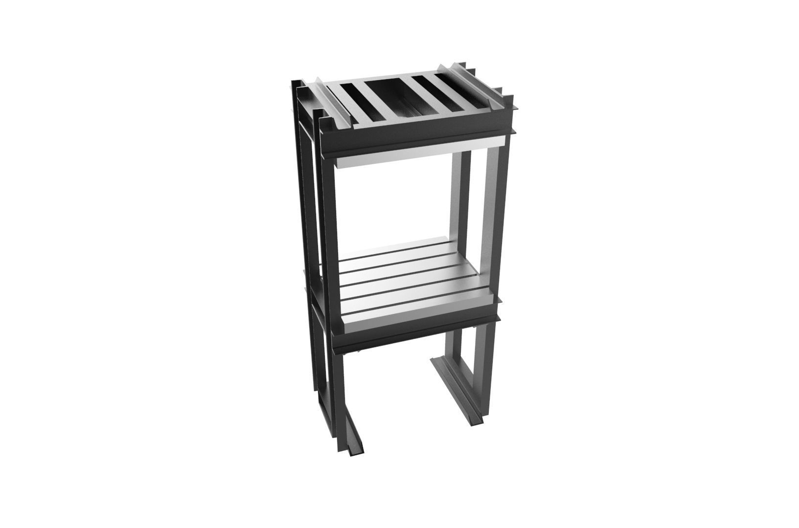 Hydraulic press frame 3D print model_32