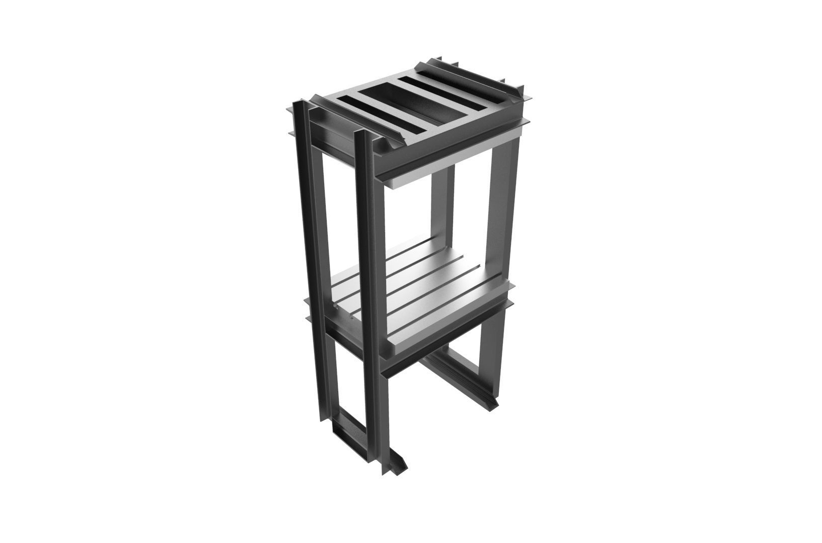 Hydraulic press frame 3D print model_29