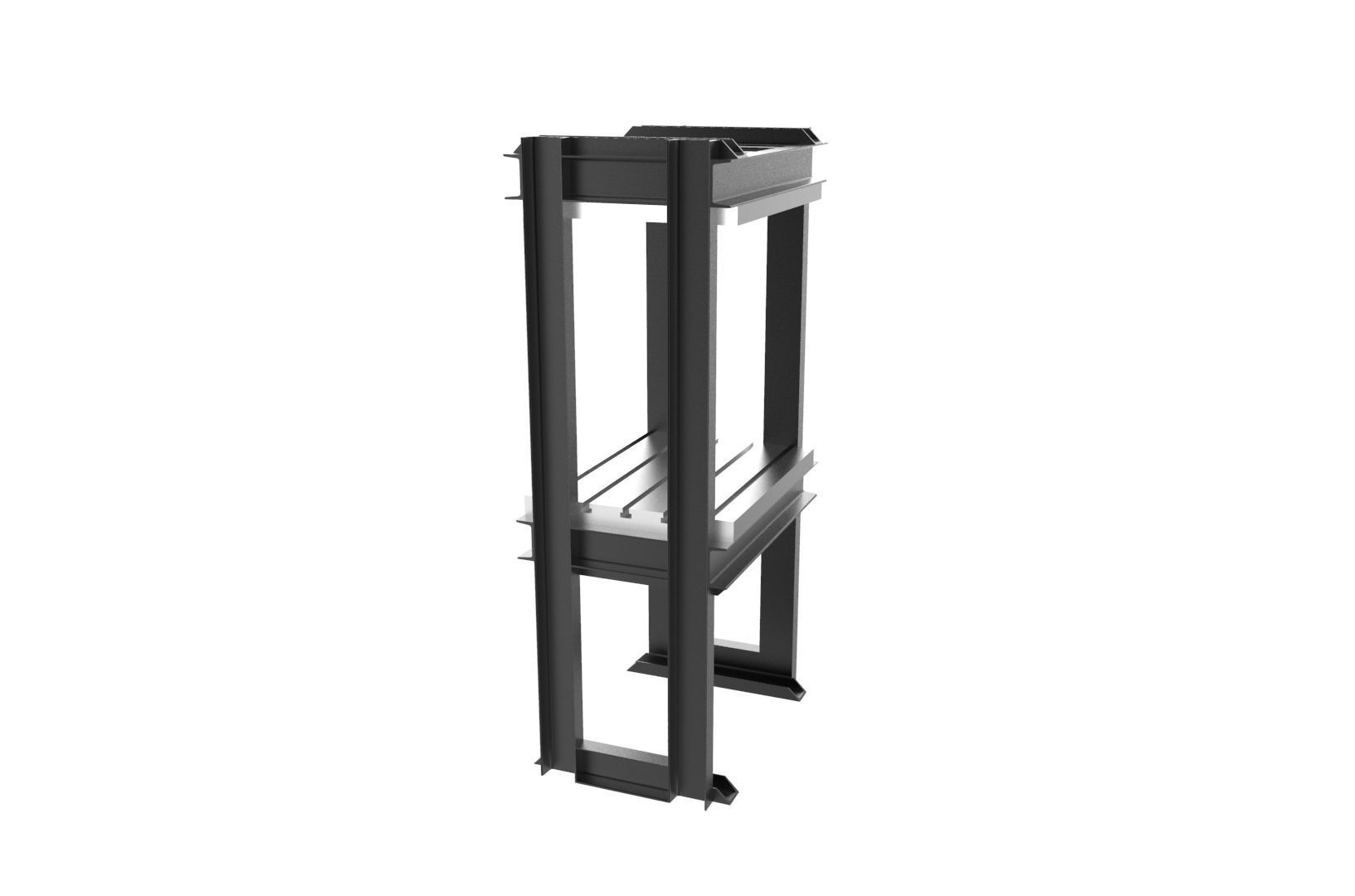 Hydraulic press frame 3D print model_28