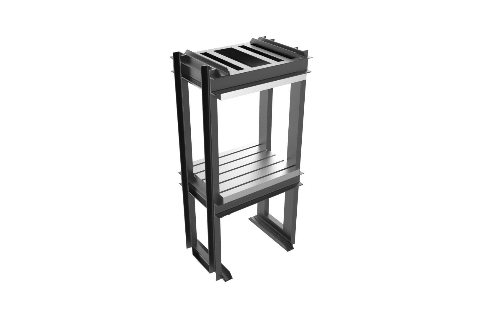 Hydraulic press frame 3D print model_35