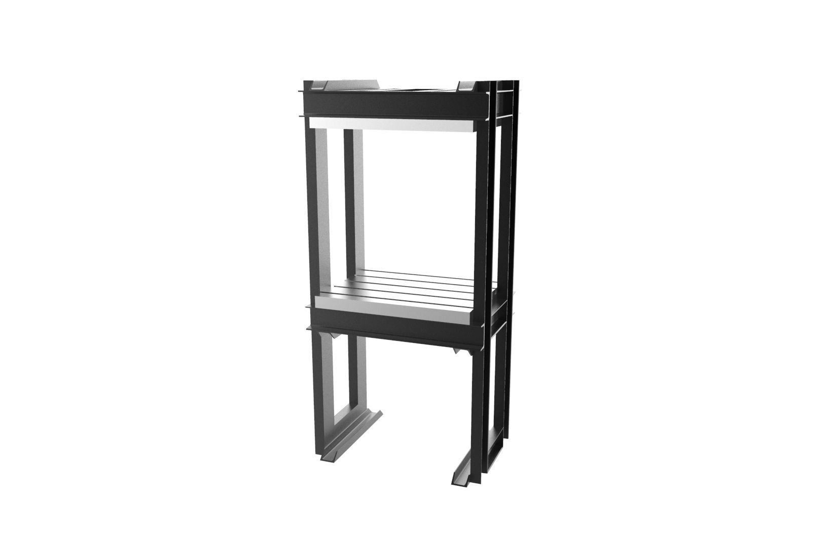 Hydraulic press frame 3D print model_22