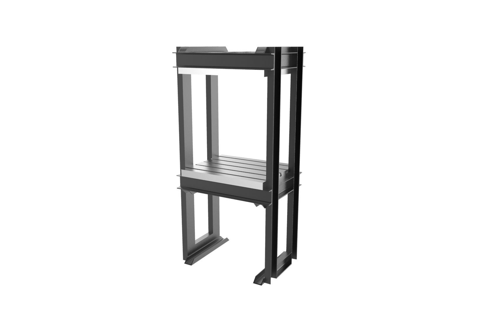 Hydraulic press frame 3D print model_9