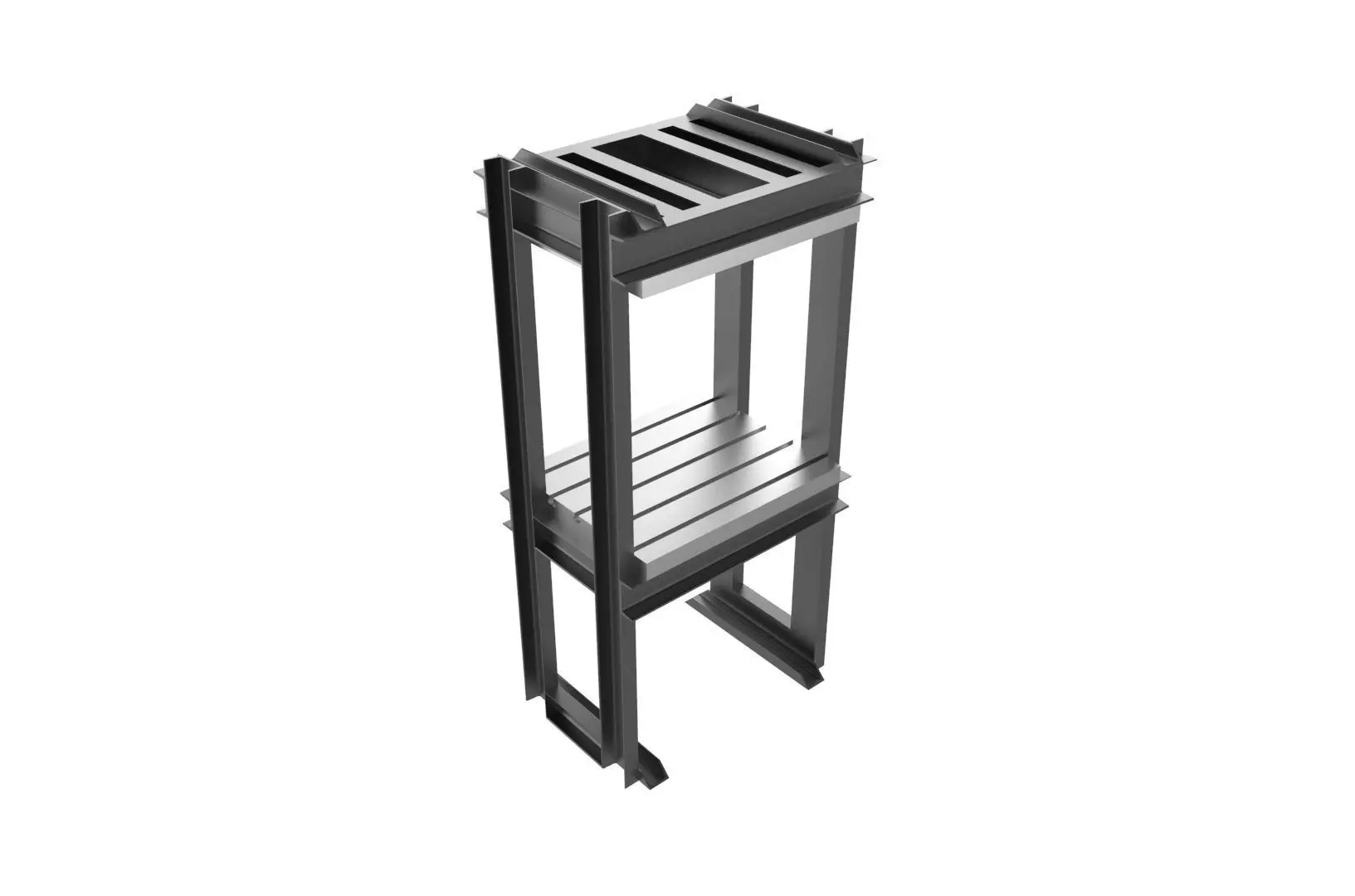 Hydraulic press frame 3D print model_0