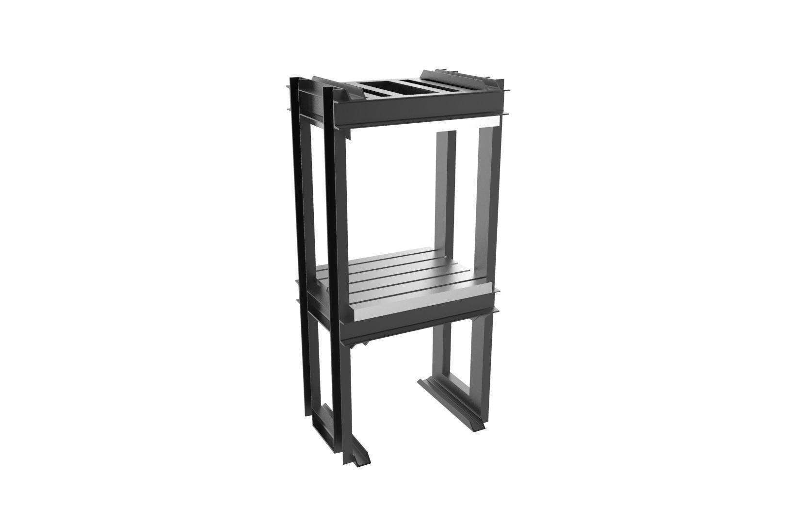 Hydraulic press frame 3D print model_2