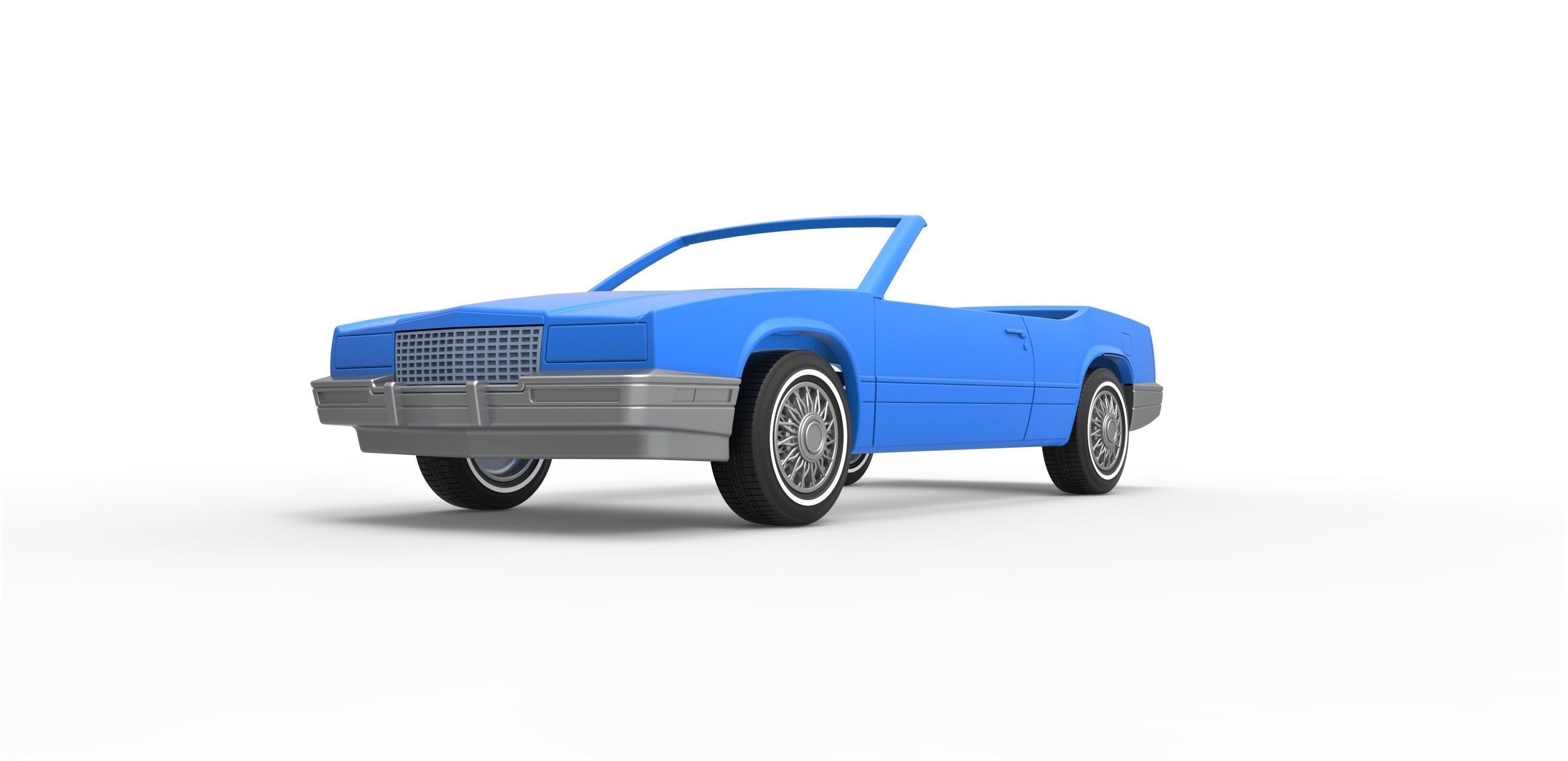 Shell and wheels Cadillac Biarritz 1989 cabrio 1 to 25 3D print model_3