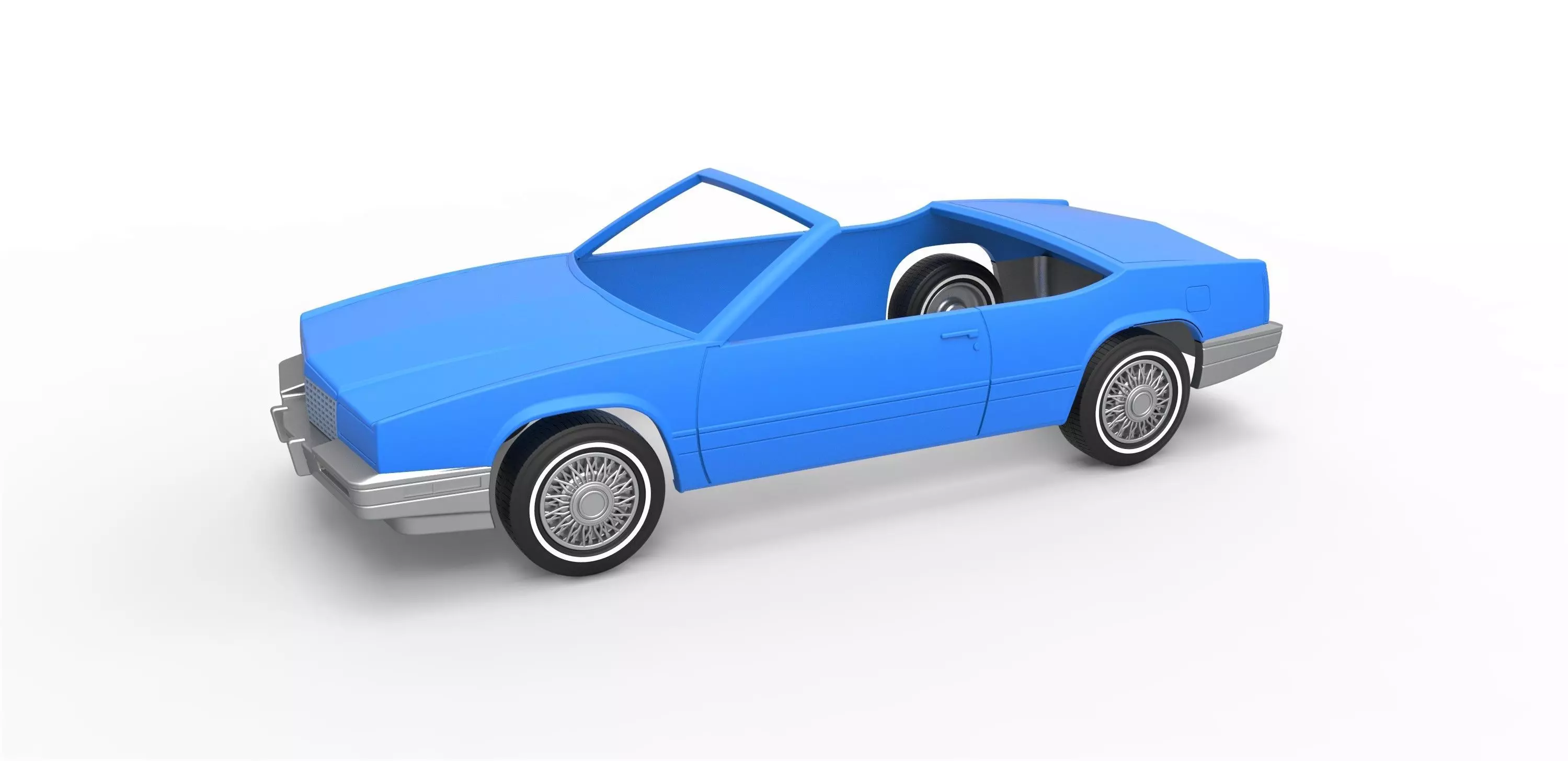 Shell and wheels Cadillac Biarritz 1989 cabrio 1 to 25 3D print model_0