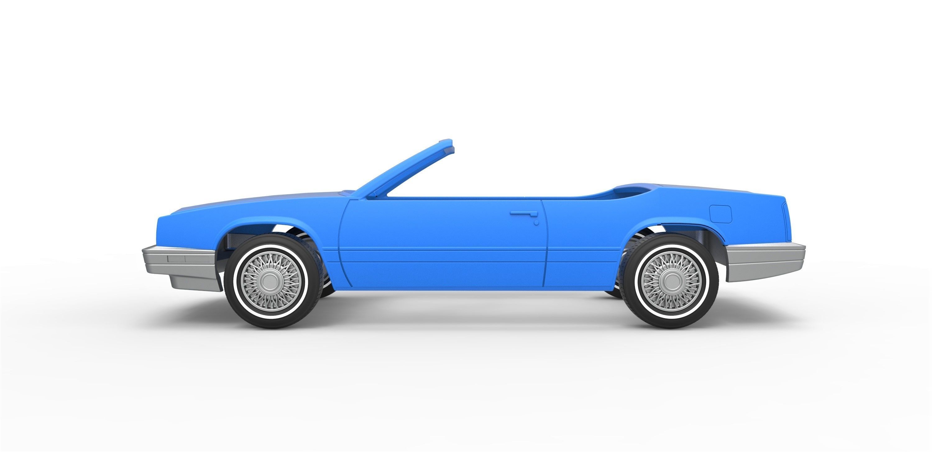 Shell and wheels Cadillac Biarritz 1989 cabrio 1 to 25 3D print model_6