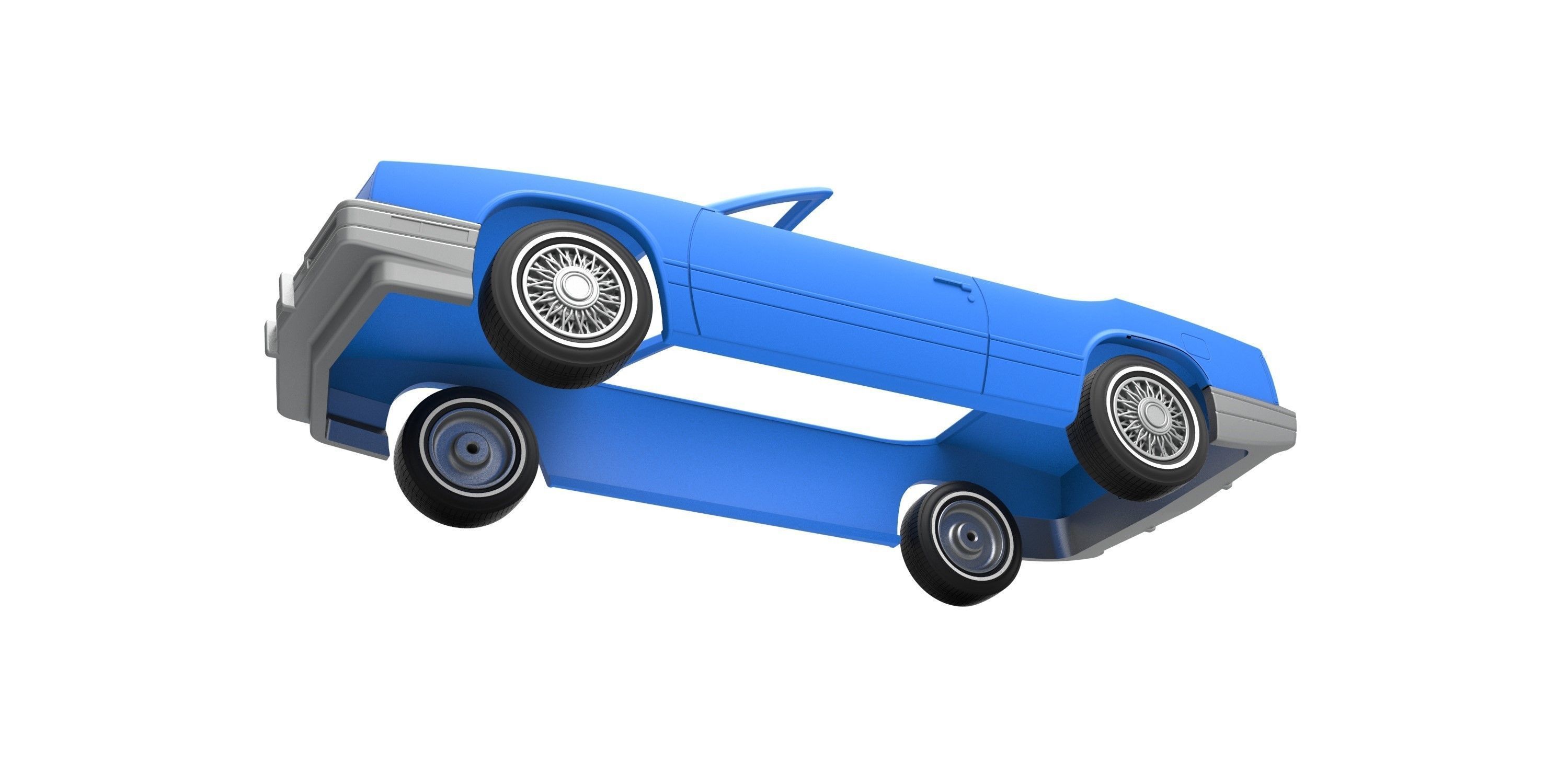 Shell and wheels Cadillac Biarritz 1989 cabrio 1 to 25 3D print model_1