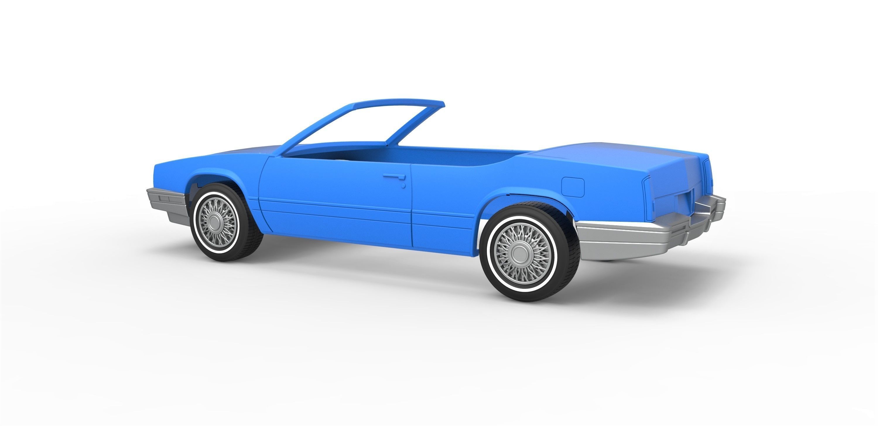 Shell and wheels Cadillac Biarritz 1989 cabrio 1 to 25 3D print model_10
