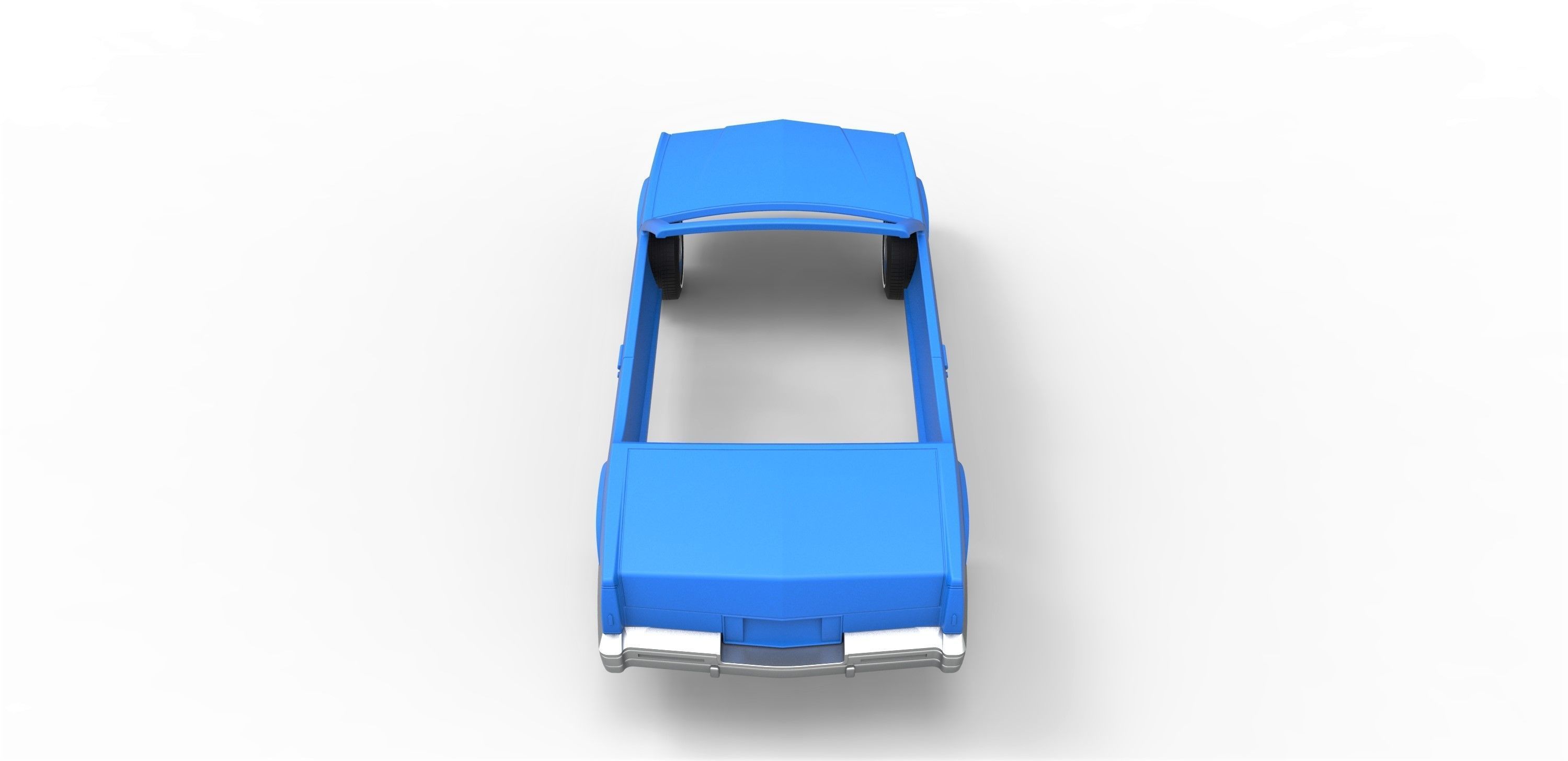 Shell and wheels Cadillac Biarritz 1989 cabrio 1 to 25 3D print model_12