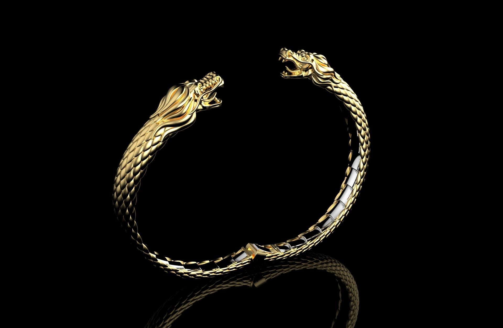 DGJB1-Dragon Bracelet 3DM Main File-STL- Zbrush Files 3D Model Collection_19