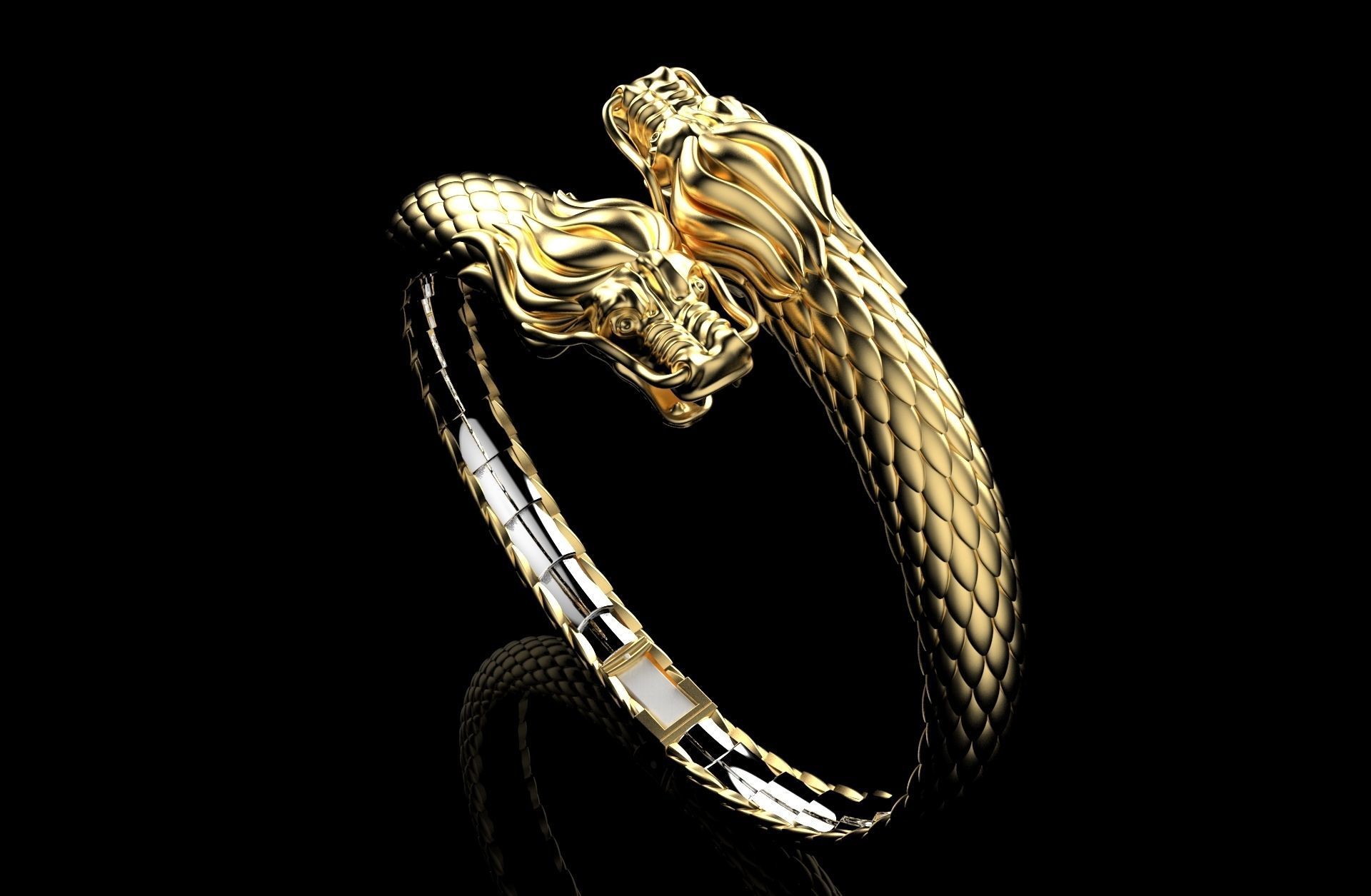 DGJB1-Dragon Bracelet 3DM Main File-STL- Zbrush Files 3D Model Collection_22