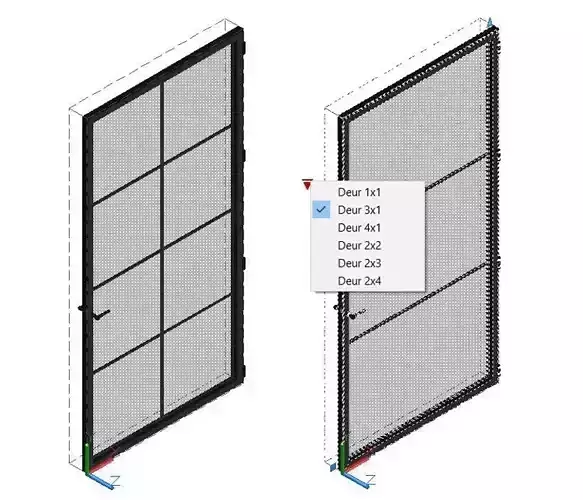 DYN 3d aluminium door