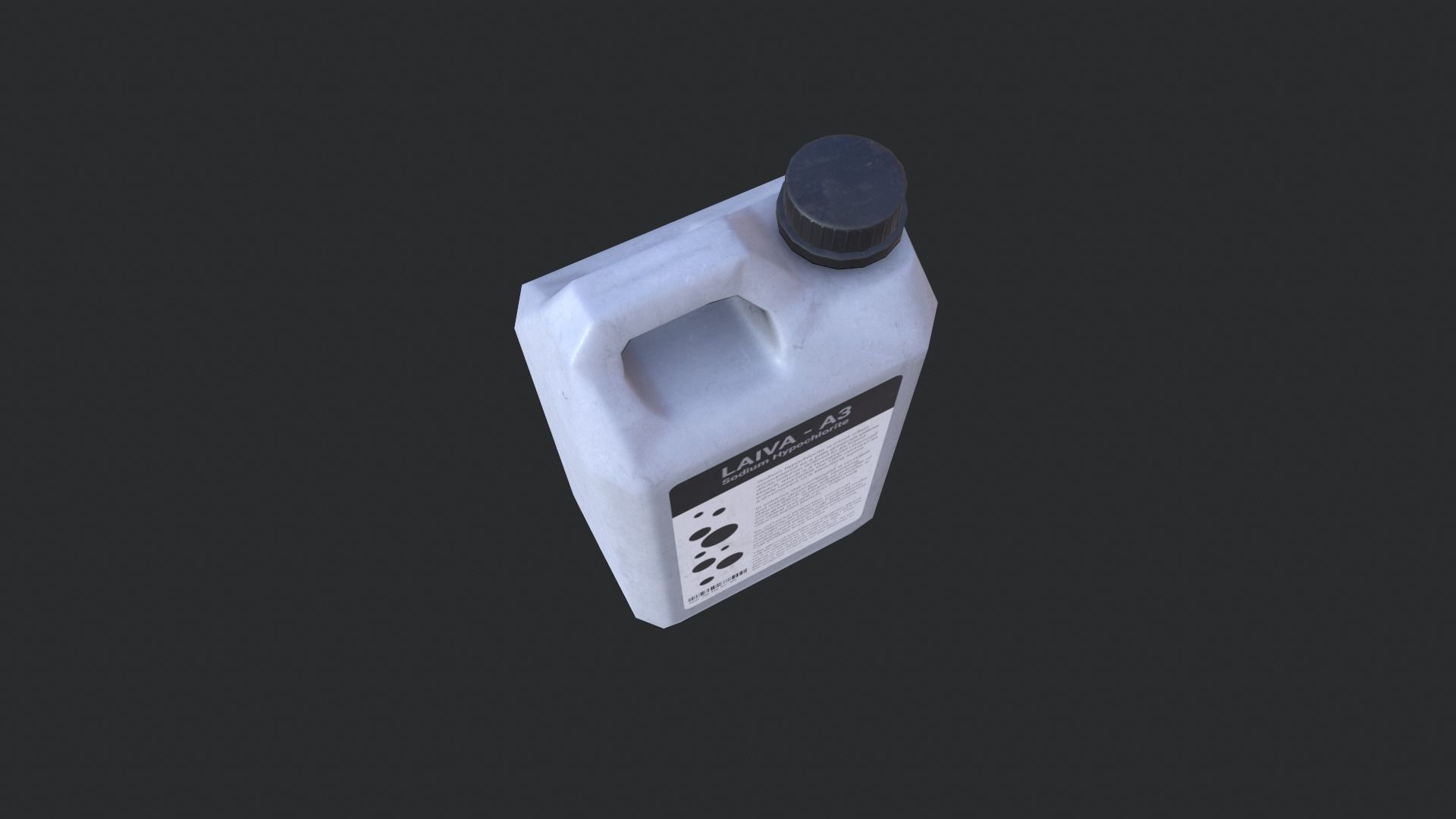 Plastic Canister 02 Low-poly 3D model_4