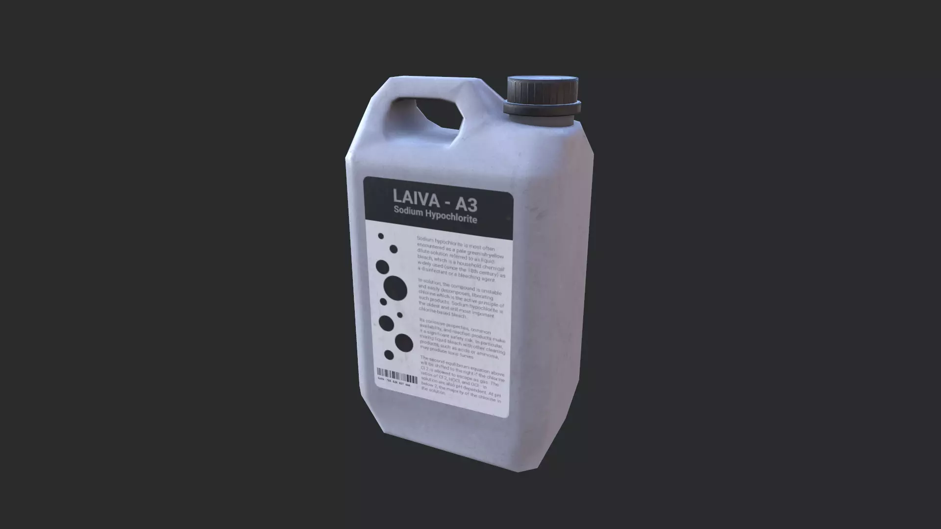 Plastic Canister 02 Low-poly 3D model_0
