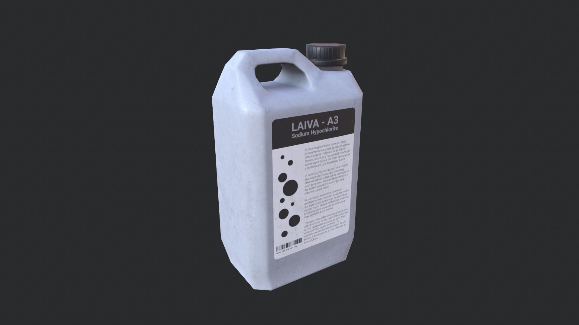 Plastic Canister 02 Low-poly 3D model_1