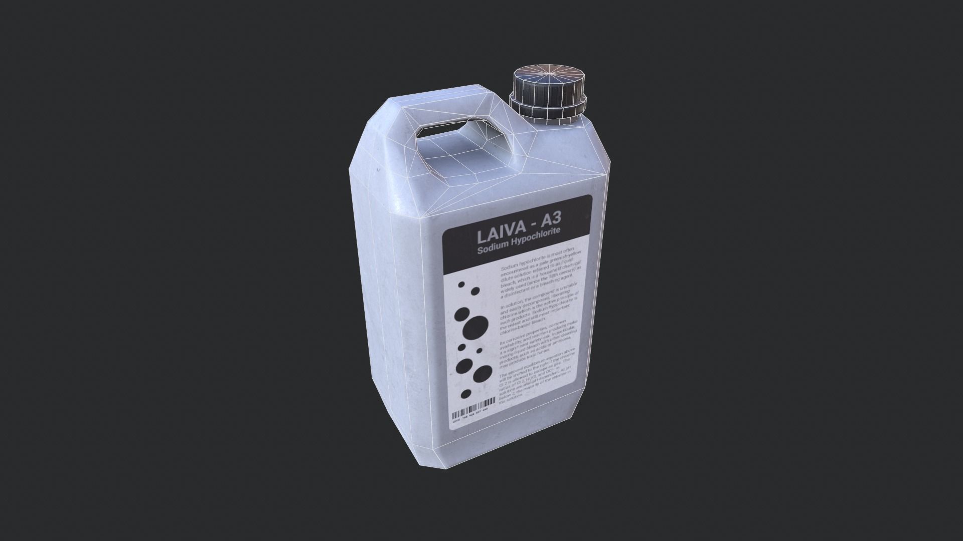 Plastic Canister 02 Low-poly 3D model_5