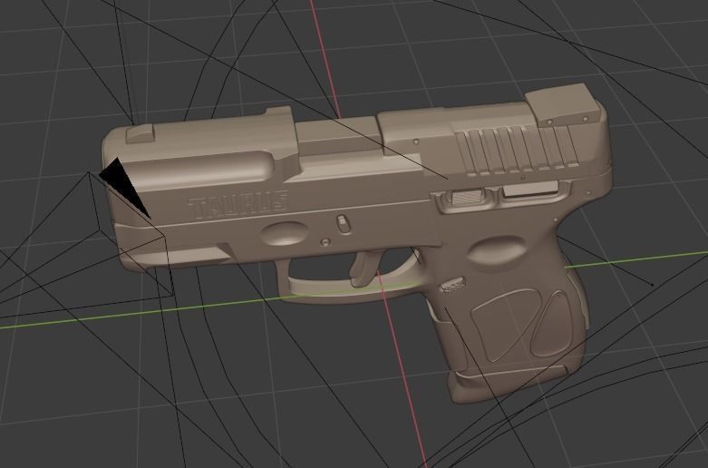 Tauros 9mm glock pistol gun 3D model_7
