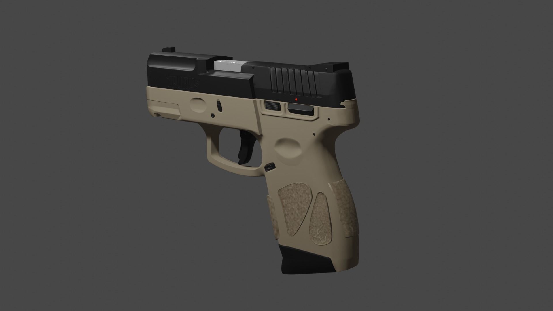 Tauros 9mm glock pistol gun 3D model_3